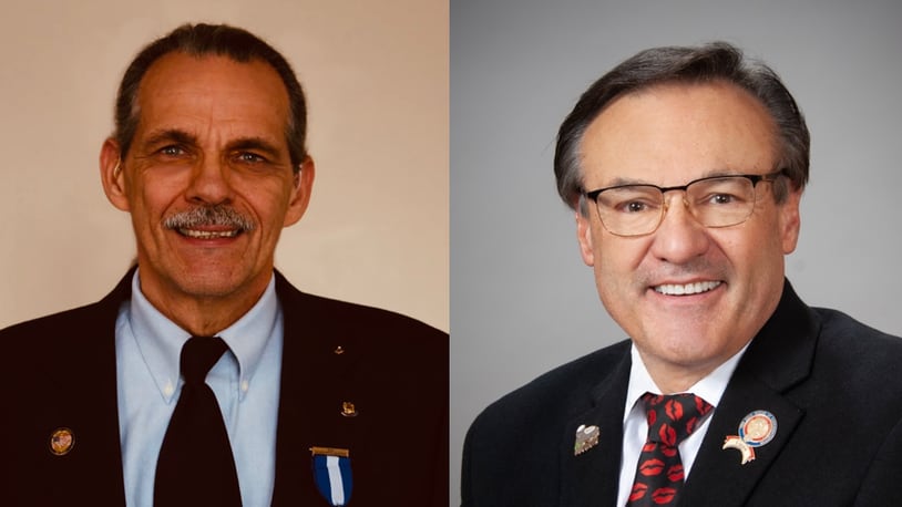 The November 2022 candidates for Ohio's 55th District statehouse seat are Republican incumbent Scott Lipps (right) and Democrat Paul Zorn (left).