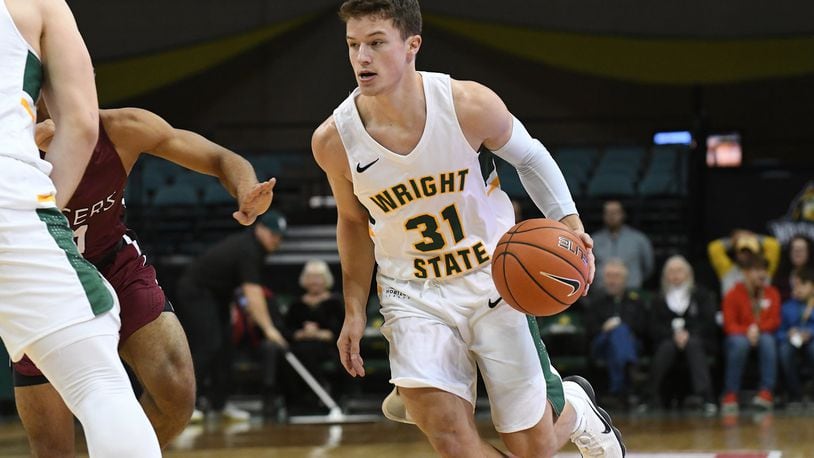 Wright State junior point guard Cole Gentry leads the Raiders in 3-point shooting, assists and steals. Gentry leads the Raiders into tonight’s game vs. 16th-ranked Mississippi State. Keith Cole/CONTRIBUTED