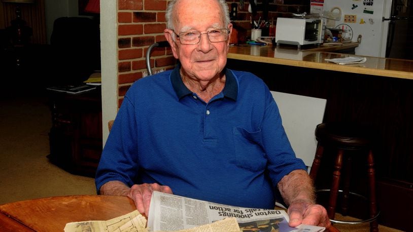 Ray Boatman, in his home in 2019, is among the Dayton Daily News Lifelong Subscribers.