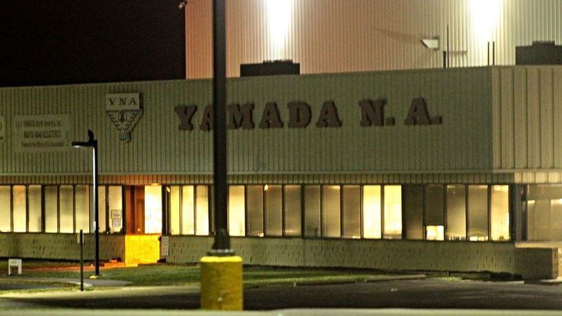 A bomb squad and two K-9 units have been requested to assist in a bomb threat at Yamada North America Inc. in Clark County Saturday morning. (Jim Noelker/Staff)