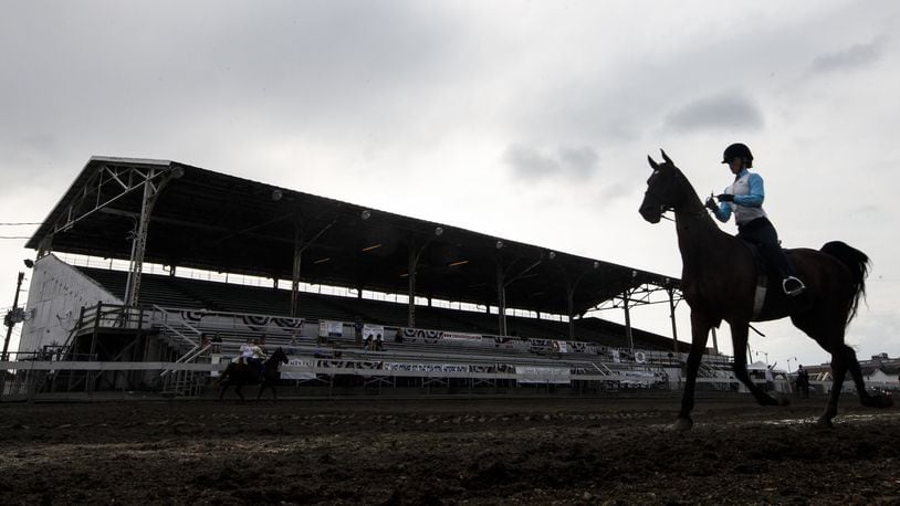 The 150th Dayton Horse Show is the last to be held at the Montgomery County Fairgrounds in Dayton and the last outdoor event to be held in front of the grandstand before the fairgrounds moves to Jefferson Twp. CHRIS STEWART / STAFF