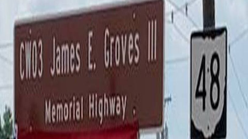 A section of Ohio 48 in Kettering Wednesday was renamed in honor of Fairmont High School grad and U.S. Army officer James E. Groves III, who died in Afghanistan in 2013. CONTRIBUTED
