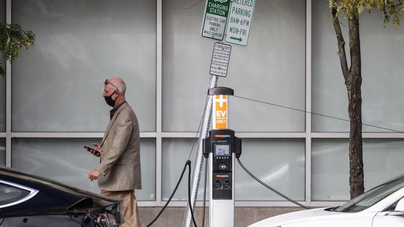 The Centerville City Council has approved a $1 an hour fee for users of the six ports at three new electric vehicle charging stations. FILE