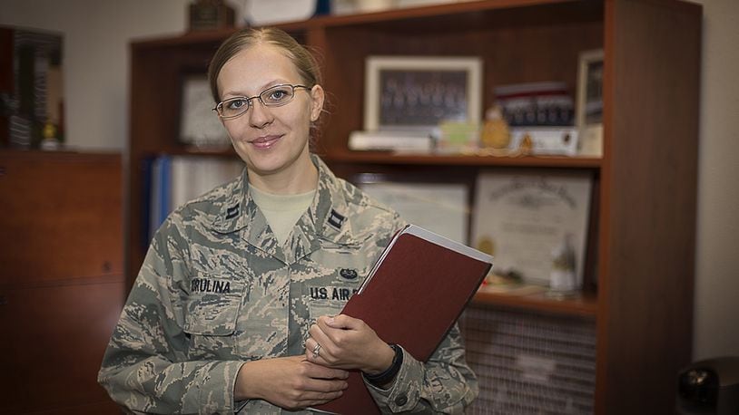 Capt. Ekaterina Korulina is an Air Force Special Victims Counsel attorney. The SVC offers confidential legal advice and assistance to sexual assault victims. The Air Force started the SVC test program in 2013. It has now been adopted by every branch of the military. (U.S. Air Force photo illustration/Senior Airman Aaron Montoya)