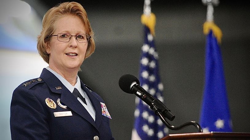Lt. Gen. Donna Shipton assumed command of the Air Force Life Cycle Management Center Wednesday, Jan. 17, 2024. MARSHALL GORBY \STAFF