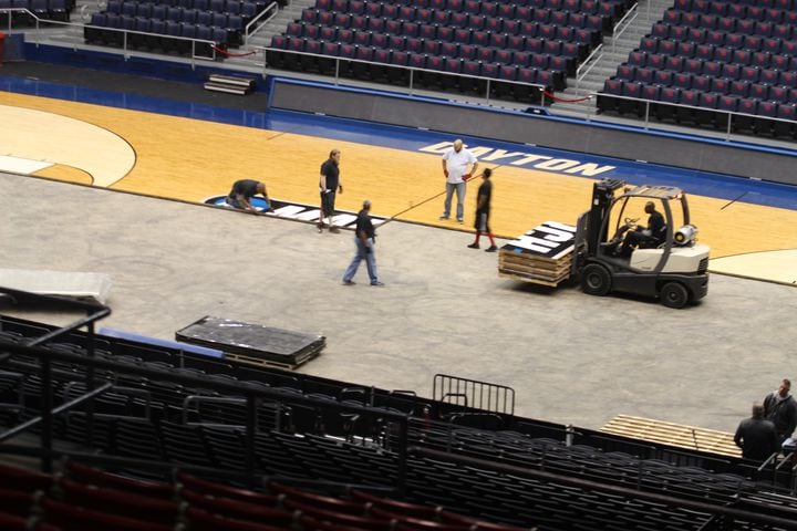 PHOTOS: UD Arena begins its 'First Four' transformation