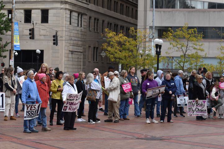 Abortion rally Dayton Ohio Oct. 8 2023