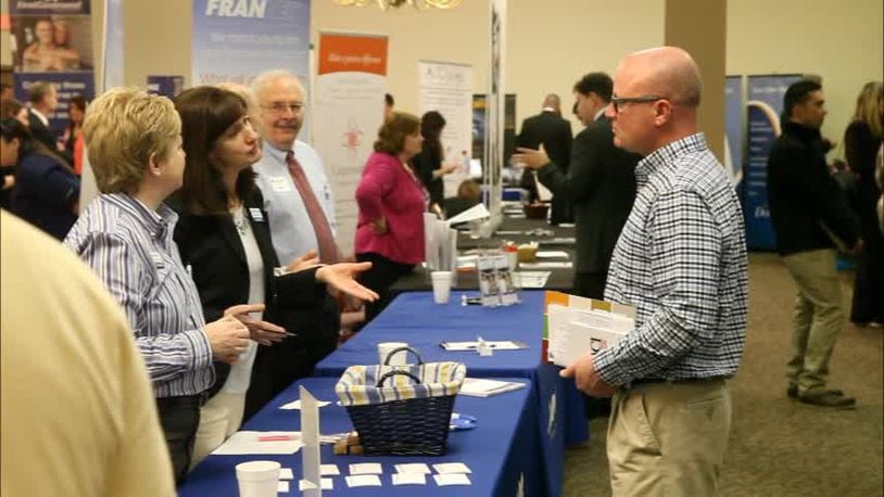 A military spouse job fair at Wright Patterson Air Force Base in 2020. File photo