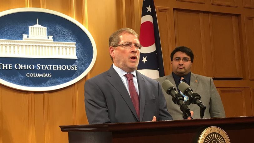 Americans for Tax Reform President Grover Norquist and state Rep. Niraj Antani, R-Miamisburg, announce the creation of Ohioans for Tax Reform.