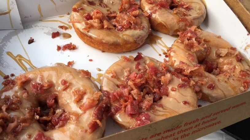 Duck donuts maple glazed bacon donut won best dessert at BaconFest. ALEXIS LARSEN / CONTRIBUTED