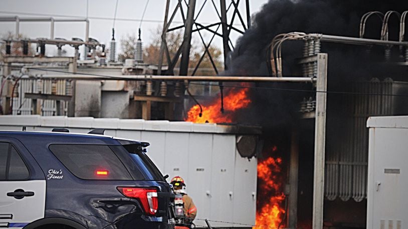 A squirrel caused a fire at a DP&L substation Monday morning, knocking out power for more than 20,000 customers in Kettering and Oakwood at the peak of the outage.