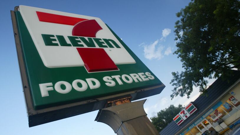 A 7-Eleven sign.  (Photo by Joe Raedle/Getty Images)