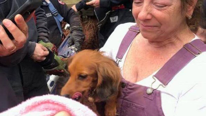 Kristie Ann Ramos was thrilled after being reunited with Khalessi, her long-haired dachshund.