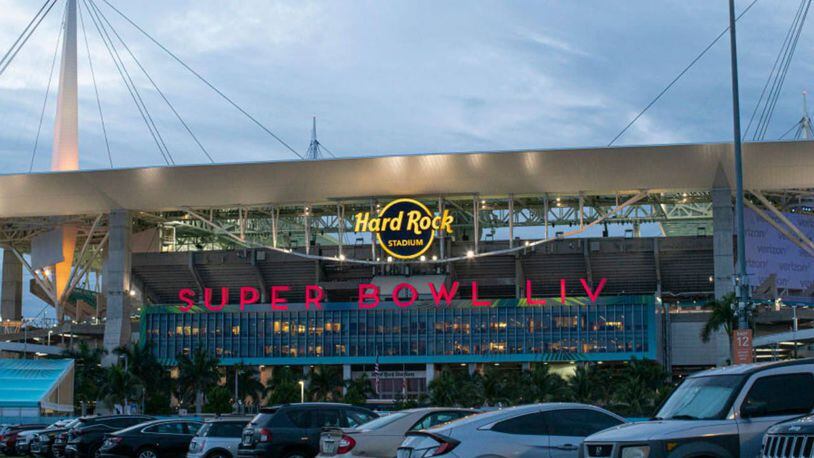 The venue now known as Hard Rock Stadium is hosting its sixth Super Bowl on Sunday.